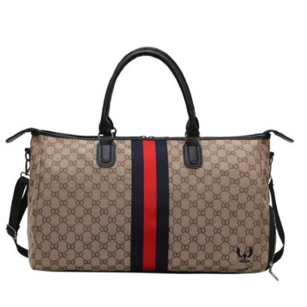 Aspen Gym Bag/Weekender. Brown. Vegan. FIRM PRICE